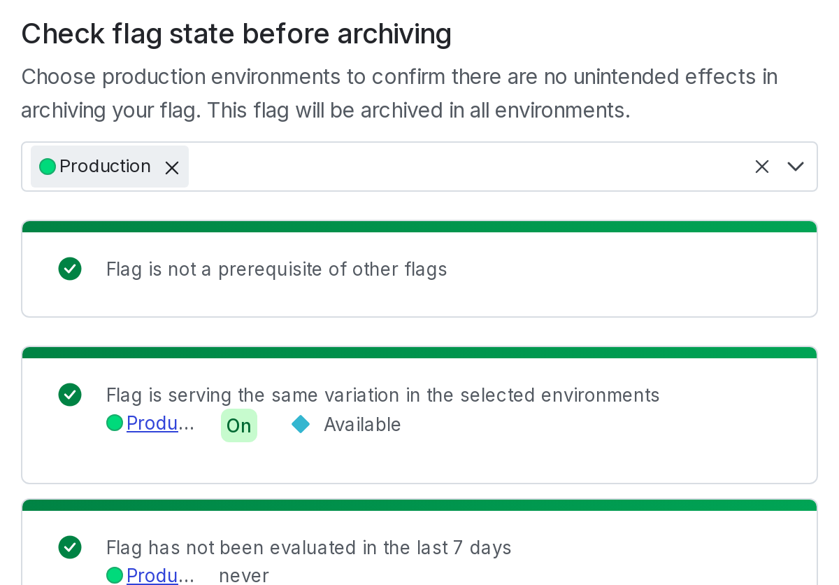 A flag with no dependencies that you can archive.