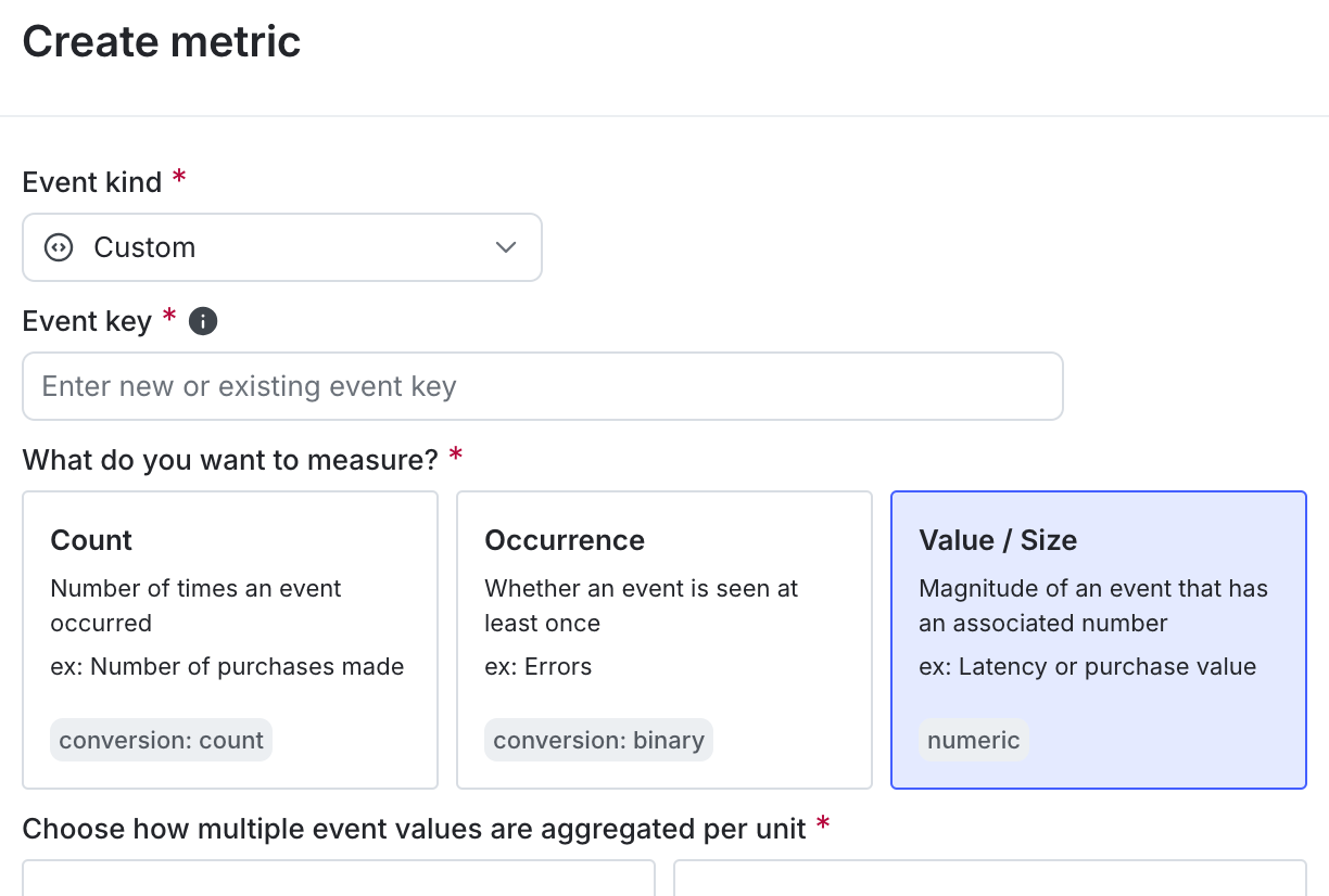 A custom numeric metric.