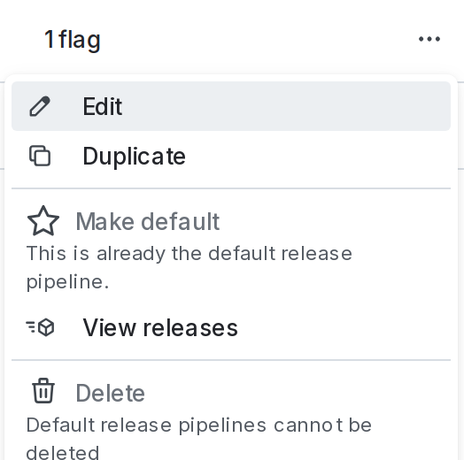 The release pipeline "Duplicate" option.