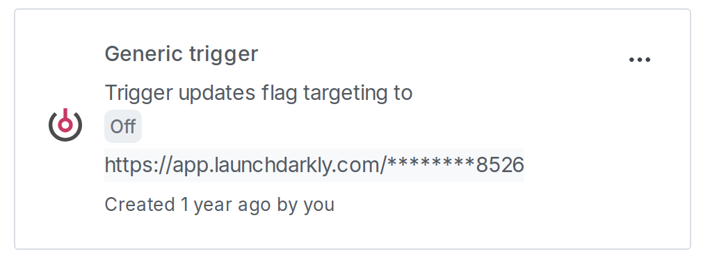 A trigger with the URL obscured.
