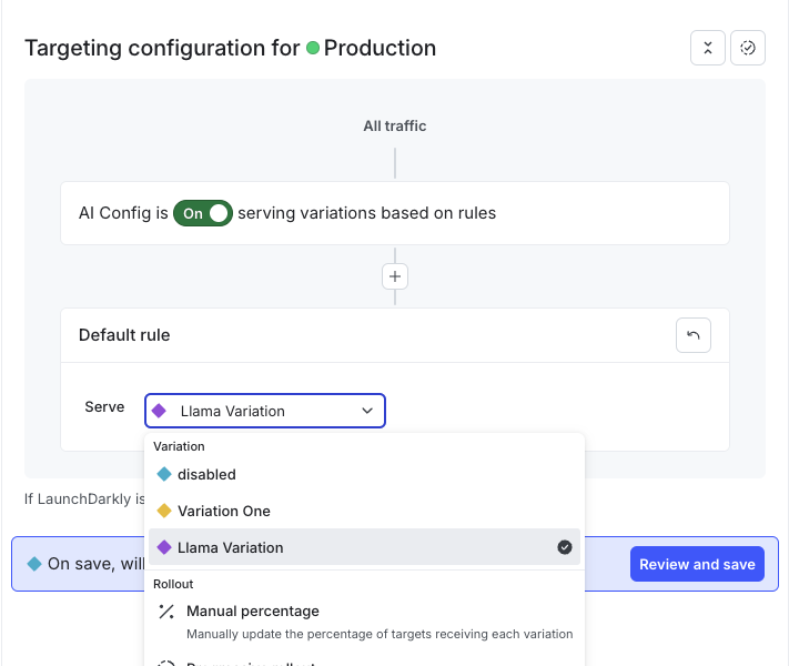 Second variation selection