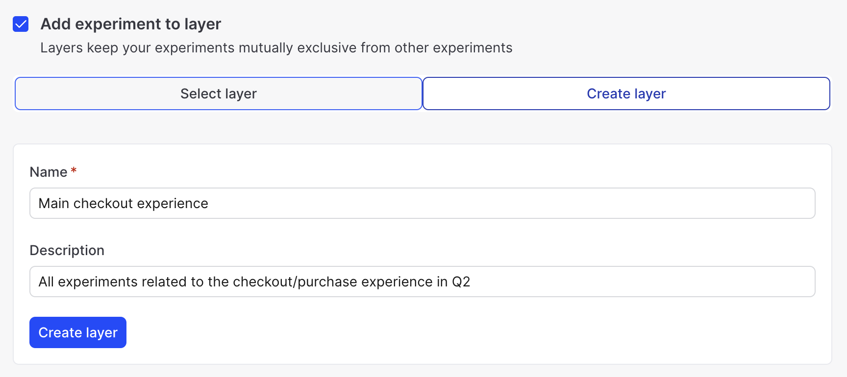 Creating a new layer.