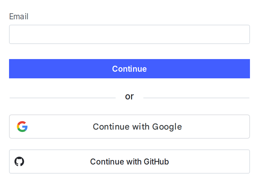 The "Continue with Google" button on the LaunchDarkly sign in page.