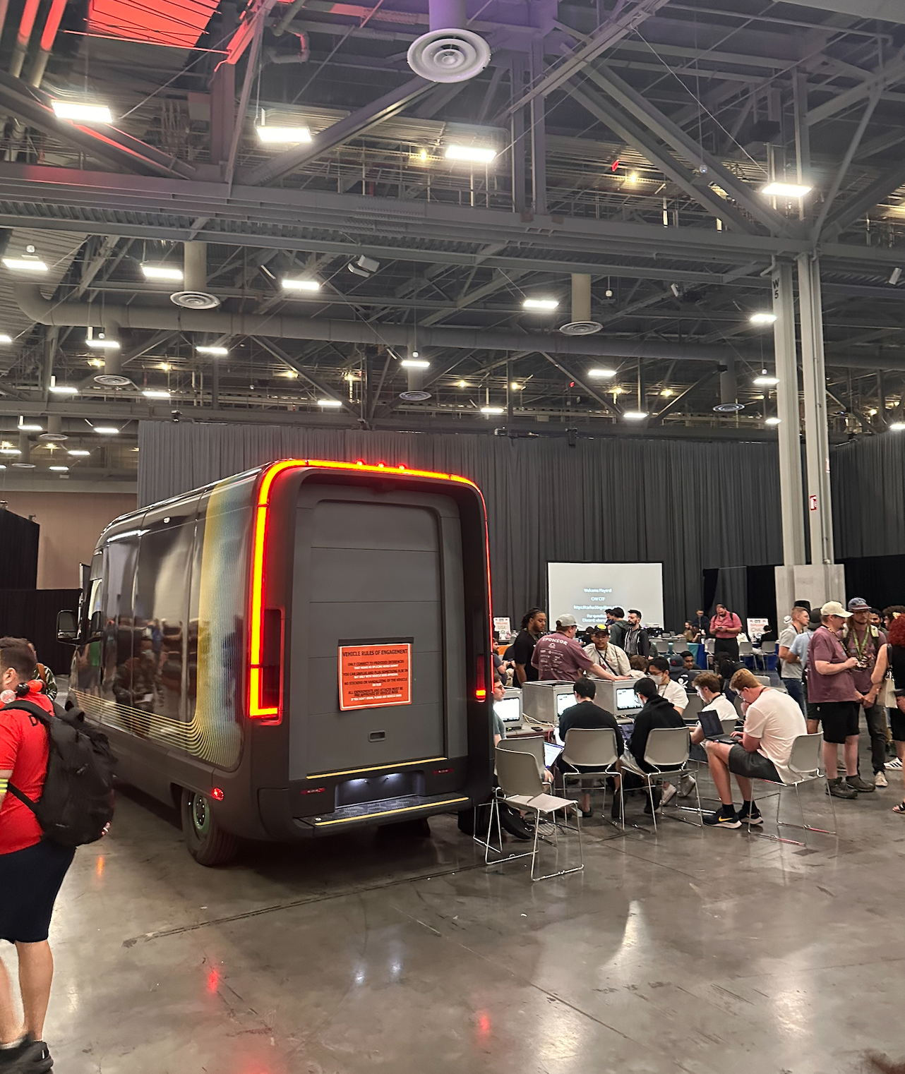 Photo of car hacking village.