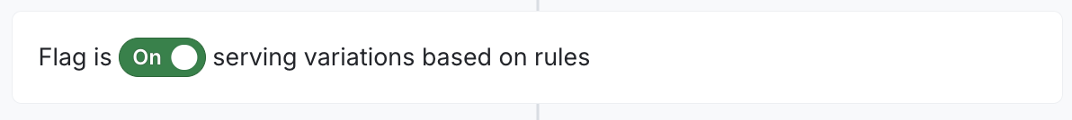 The flag toggle on the targeting tab.