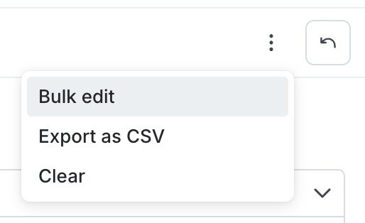 The overflow menu for the individually targeted contexts.