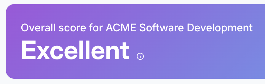 Overall score on the Launch Insights dashboard.