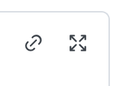 The "link" and "expand" icons for a change entry.