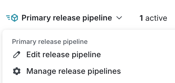The "Manage release pipelines" option.