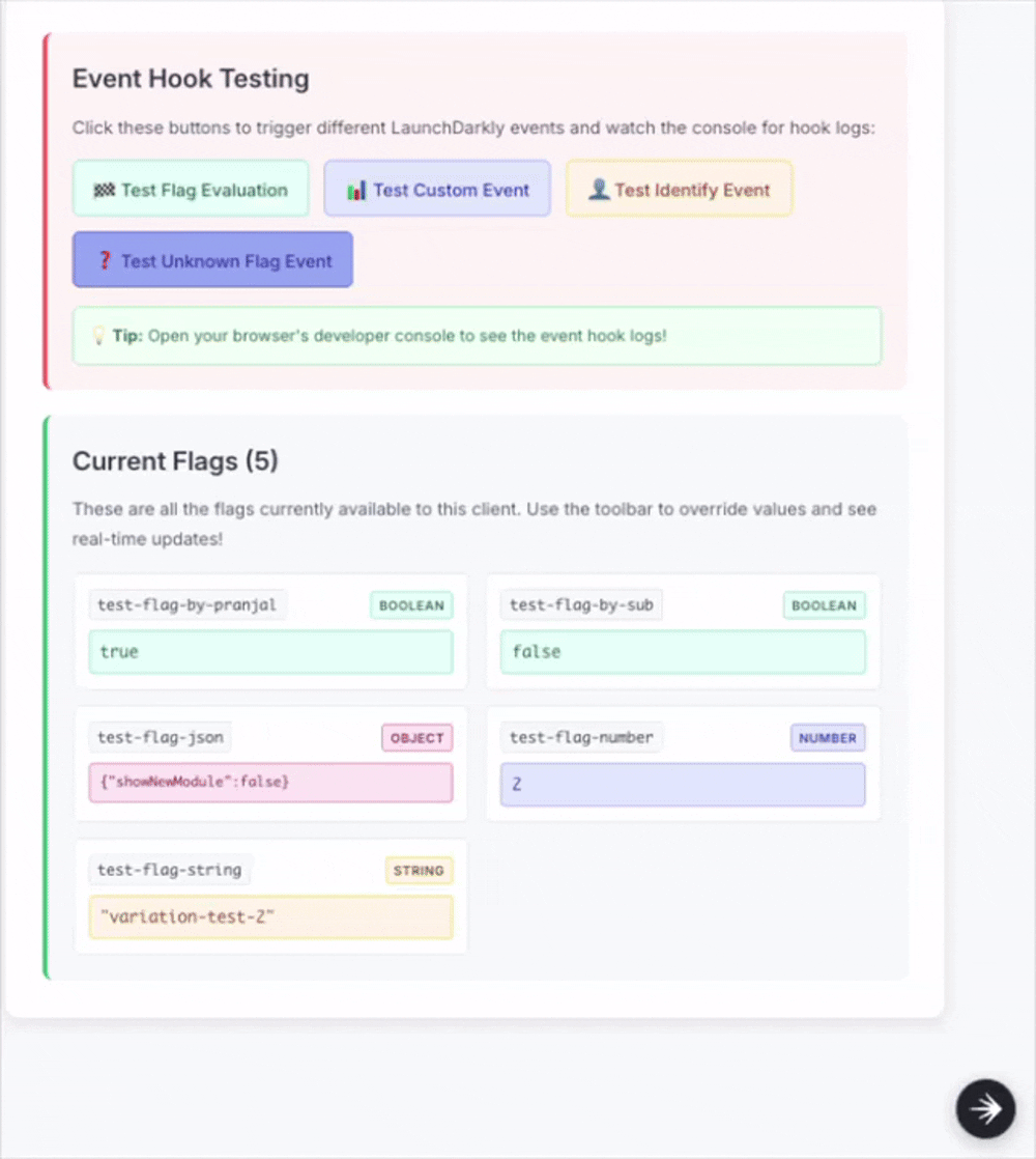 An example of the developer toolbar in use.