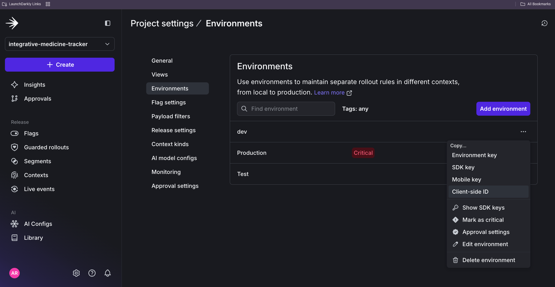 Image of Grabbing Client ID from UI.