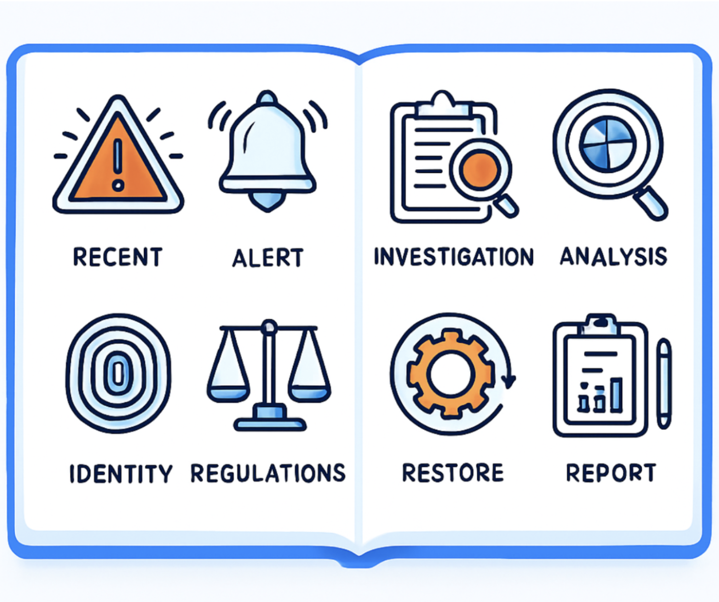 Image of key components of an incident response process for the SRE.