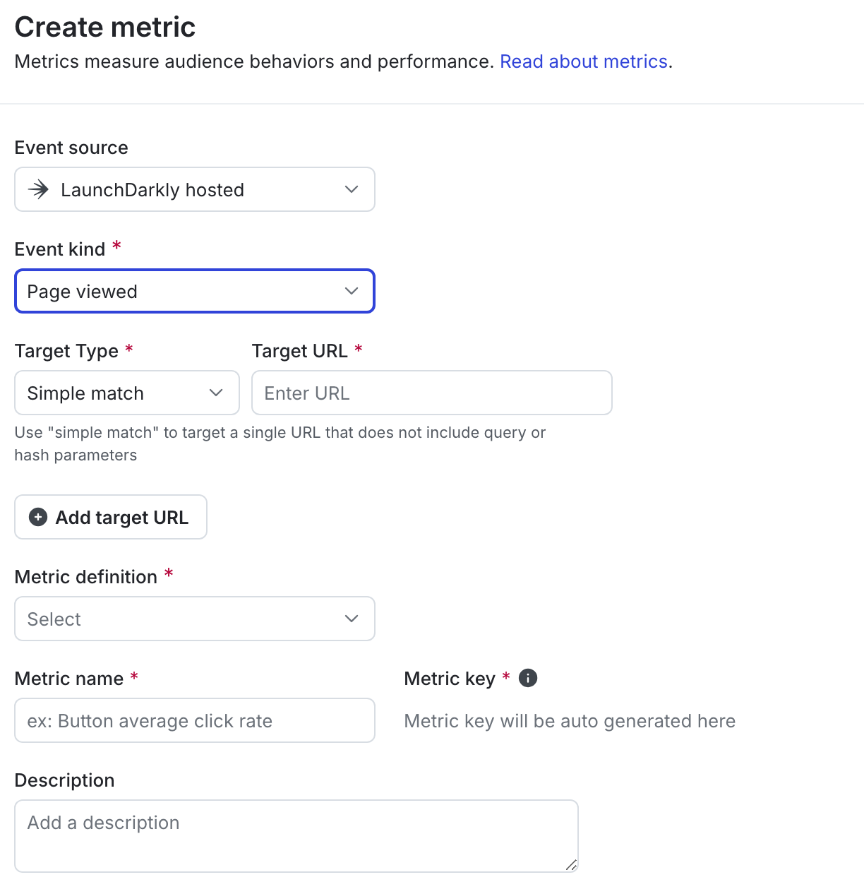 A page viewed conversion metric.