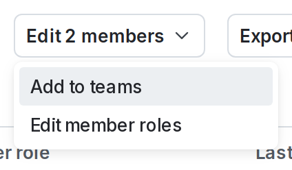 The "Edit member roles" option