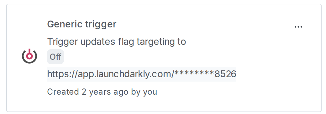 A trigger with the URL obscured.