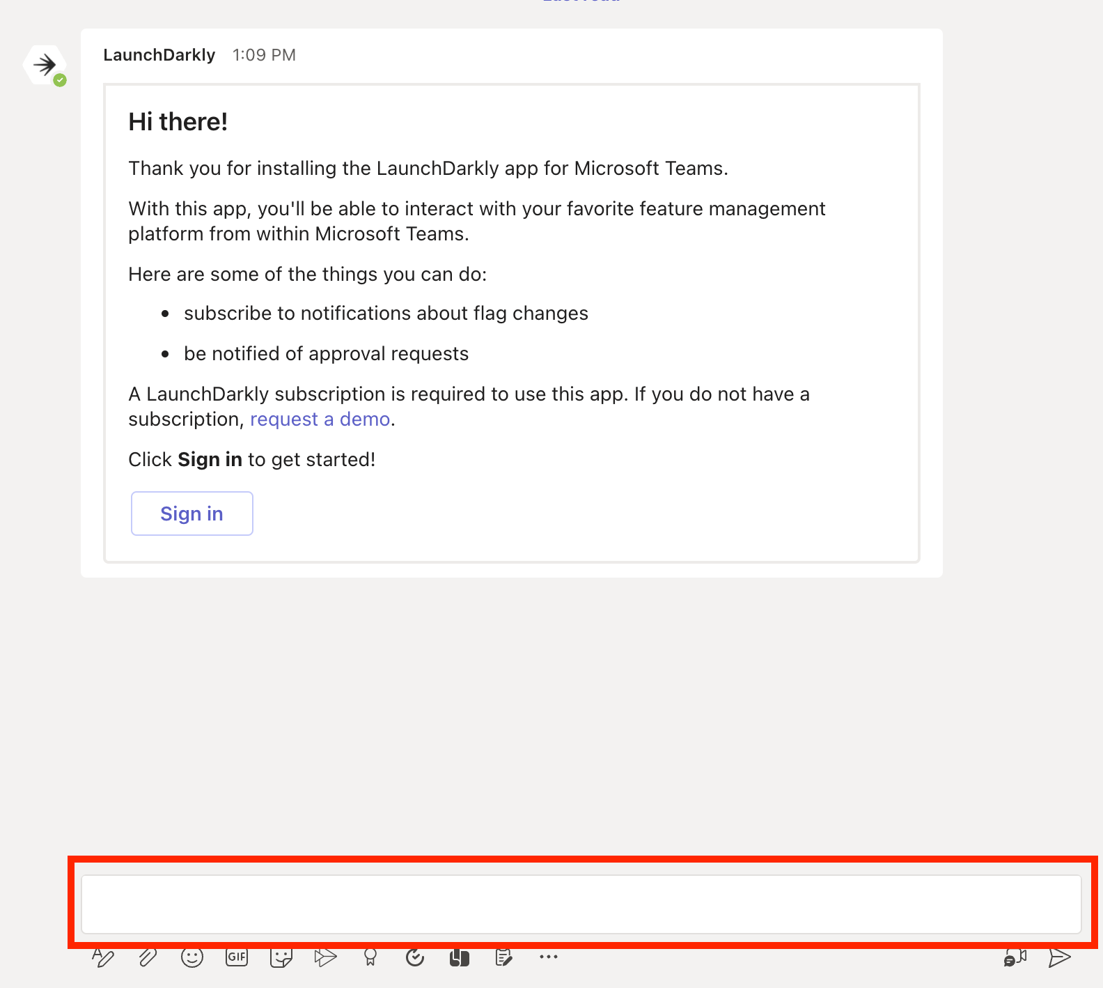 The authentication code screen in Microsoft Teams with the code input box called out.