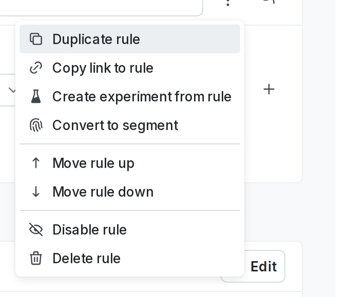 A flag rule's "Convert to segment" option.
