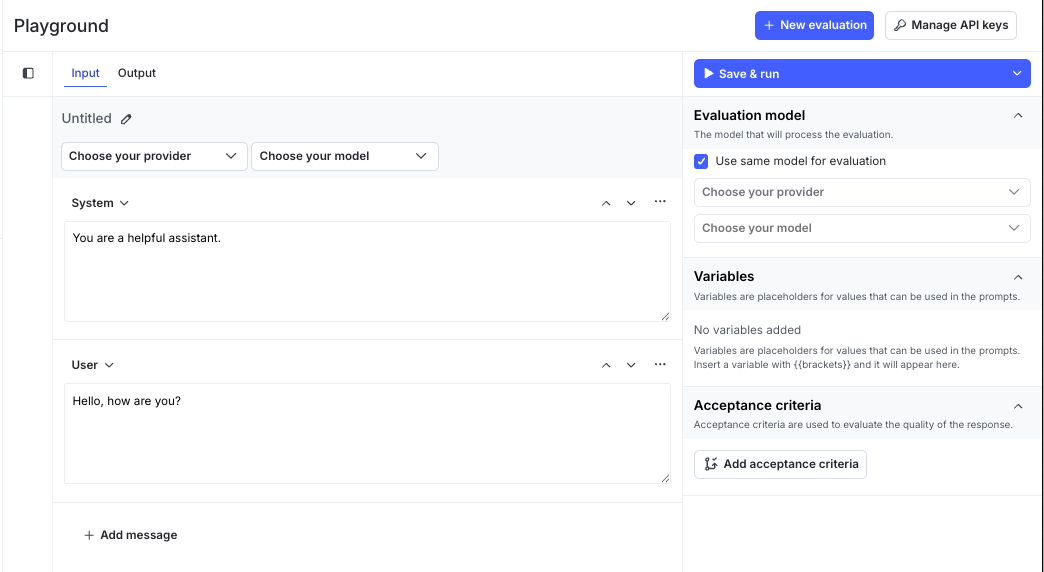 The new evaluation form.