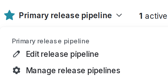 The "Manage release pipelines" option.