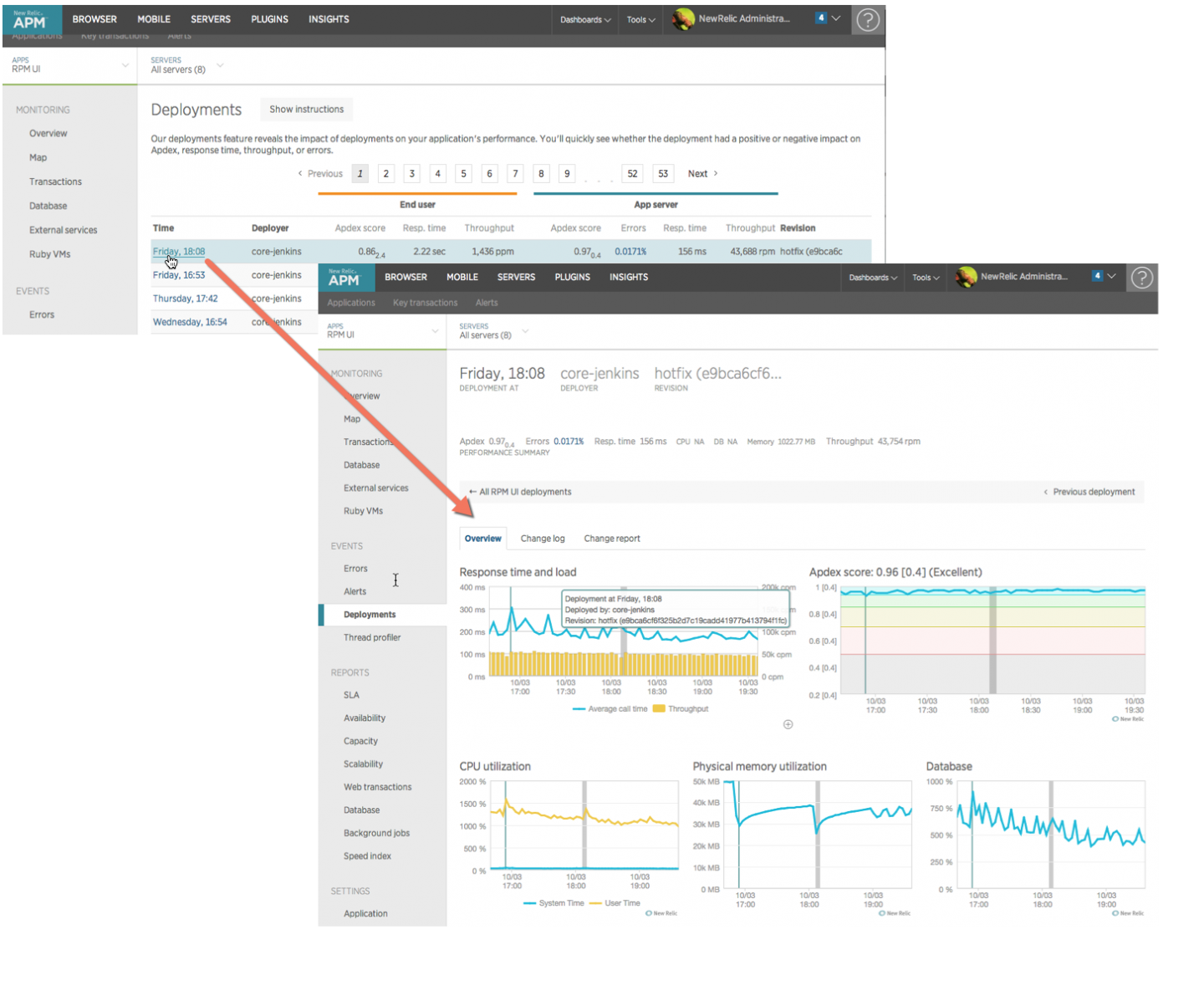 Deployments in New Relic One