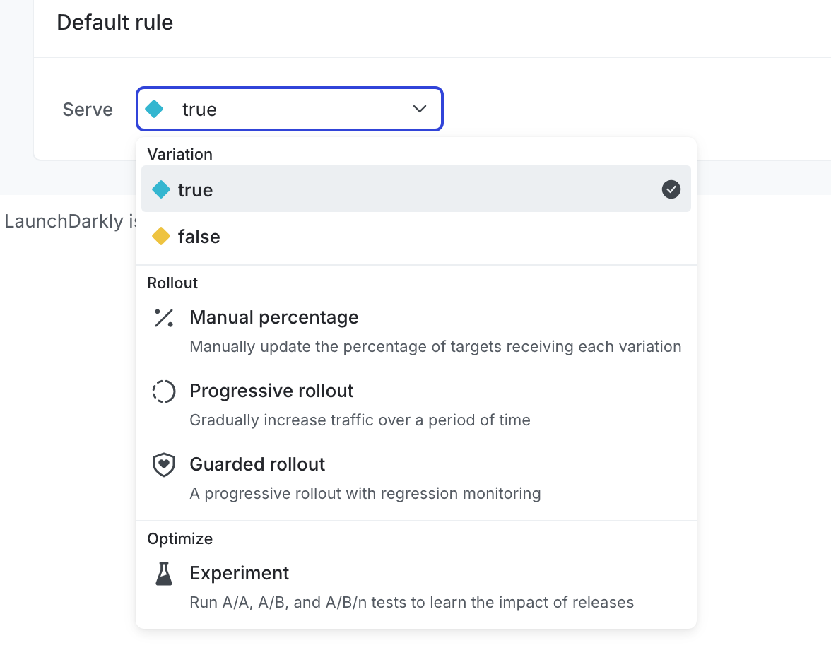 The configuration options for a flag's targeting rule.