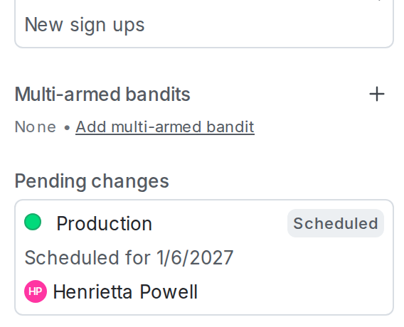 A flag with multiple changes scheduled.