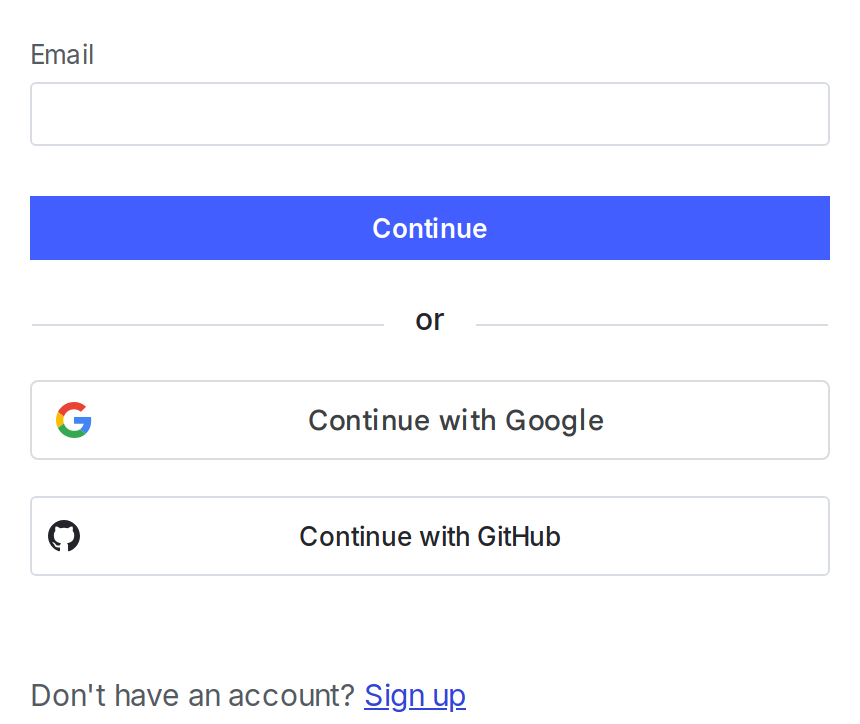 The "Continue with GitHub" button on the LaunchDarkly sign in page.