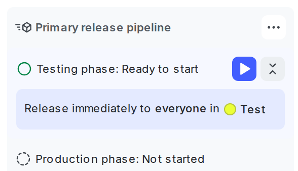An expanded phase in a release pipeline in a flag's sidebar with the expand arrows called out.
