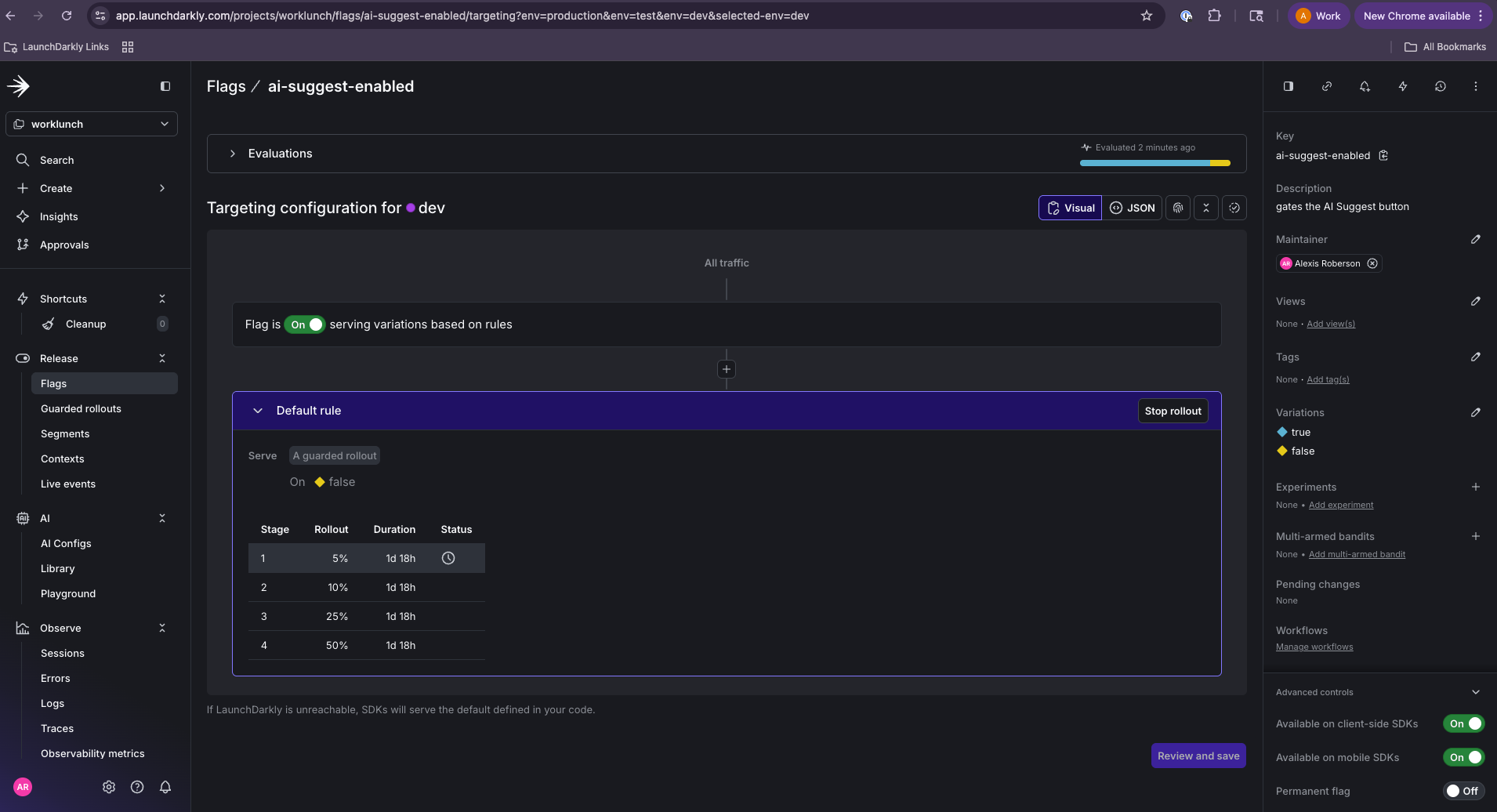 Running GR for ai-suggest flag