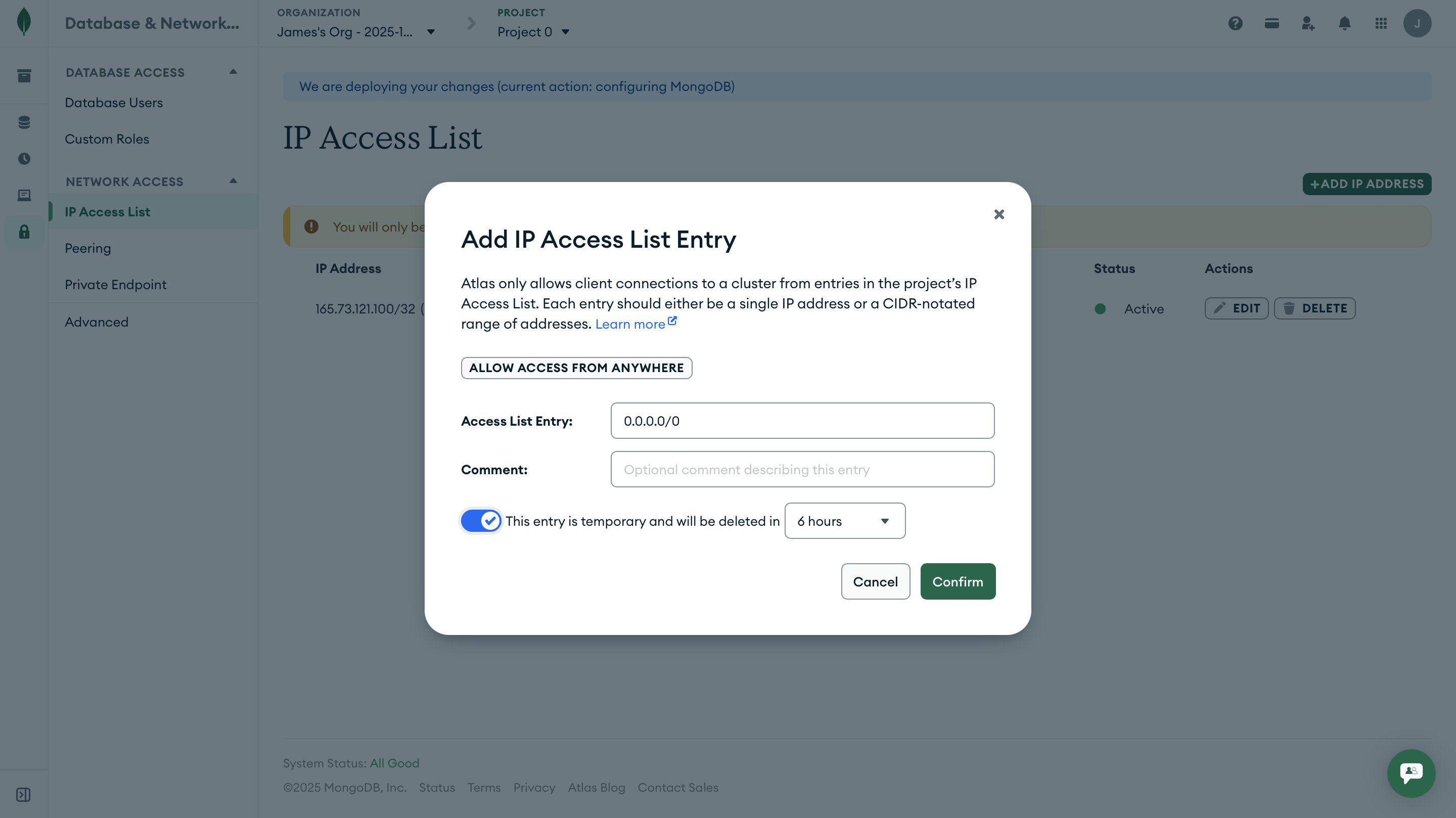 MongoDB IP Configuration