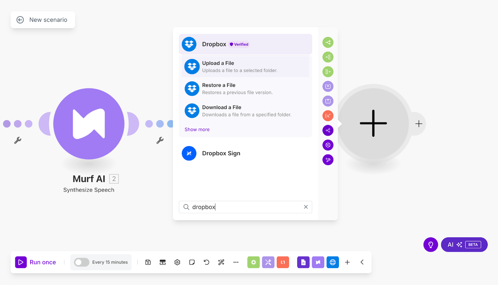 Upload the Audio File to Dropbox 1