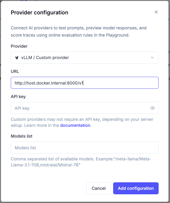 New Custom AI Provider Modal