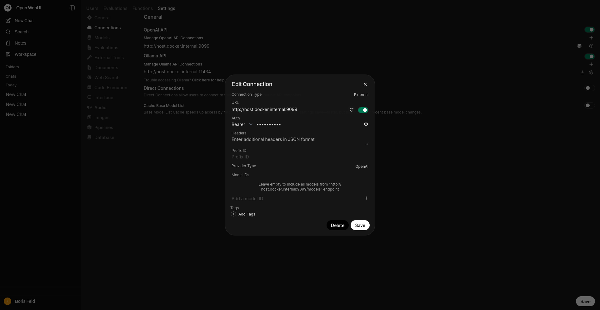 OpenWebUI Settings
