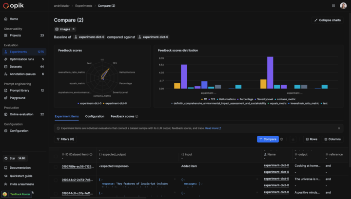 Dark mode interface showing improved styling and visual consistency across UI components
