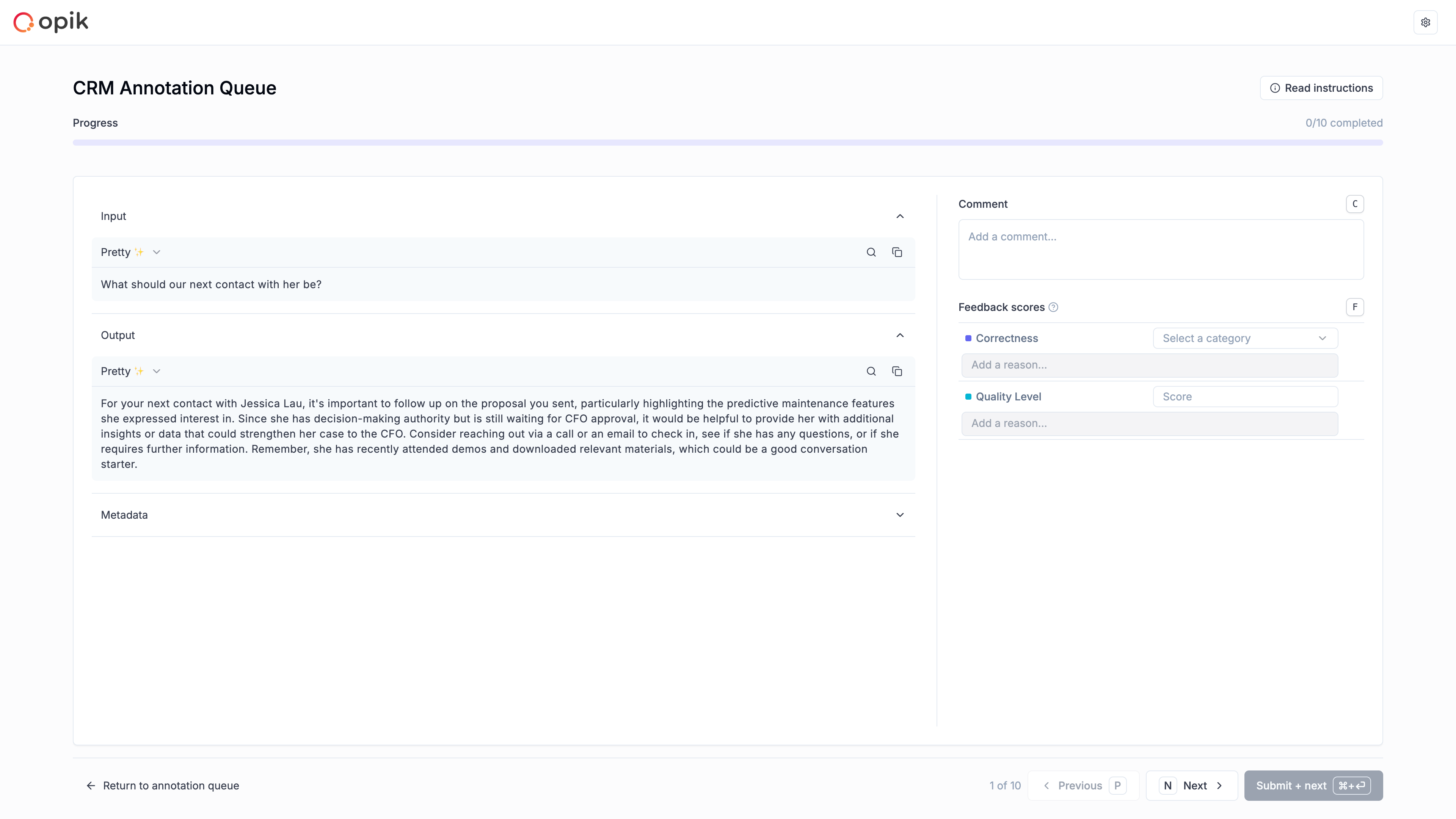 Annotation Queue Feedback Selection