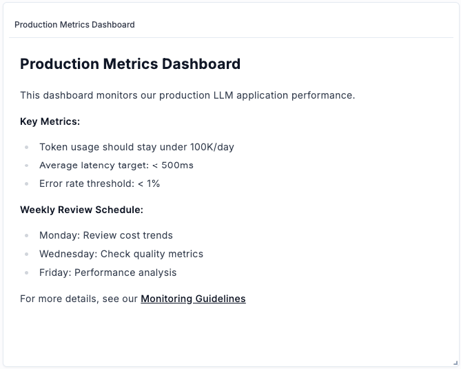 Markdown text widget example