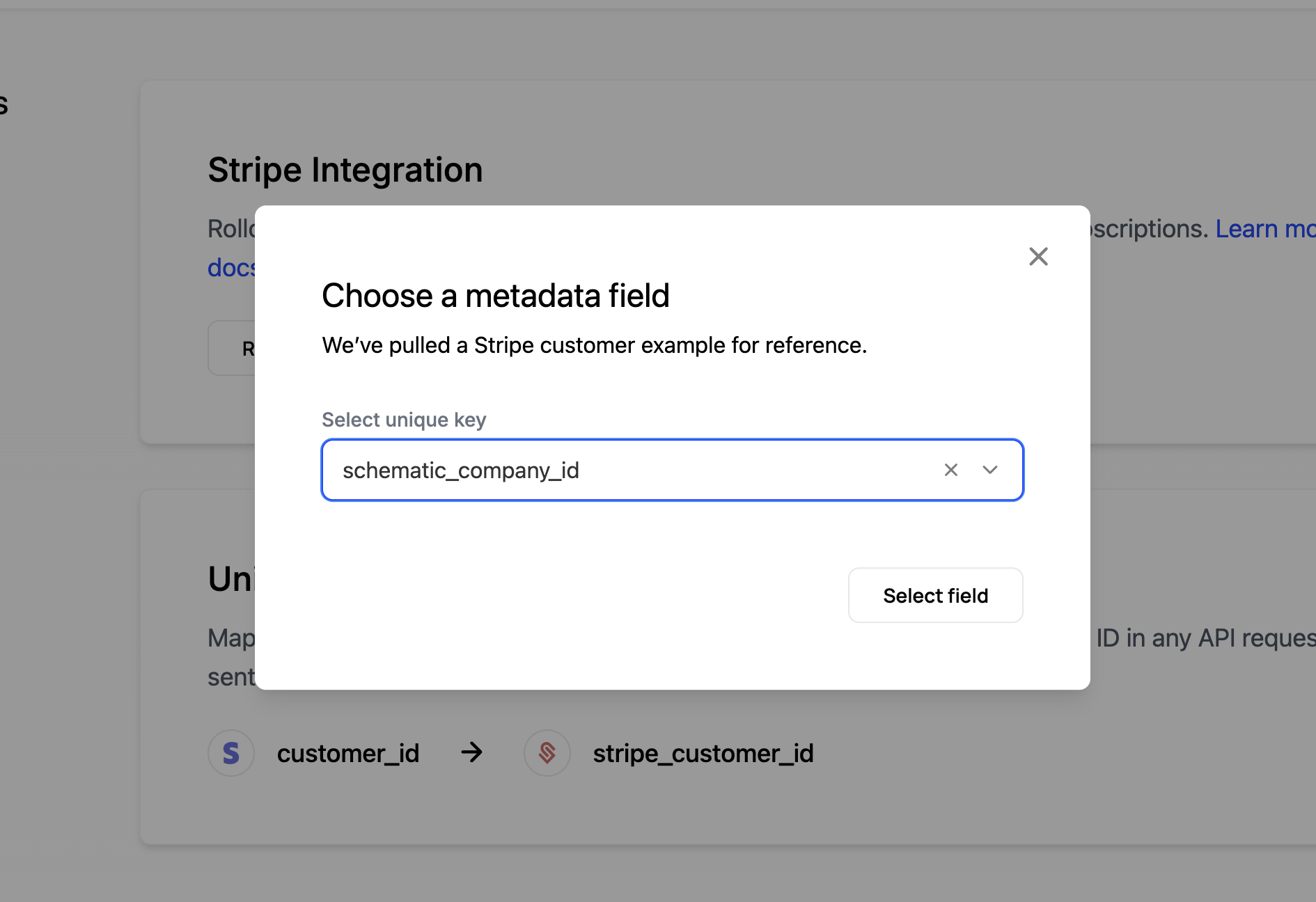 Stripe Customer Key from Metadata 2