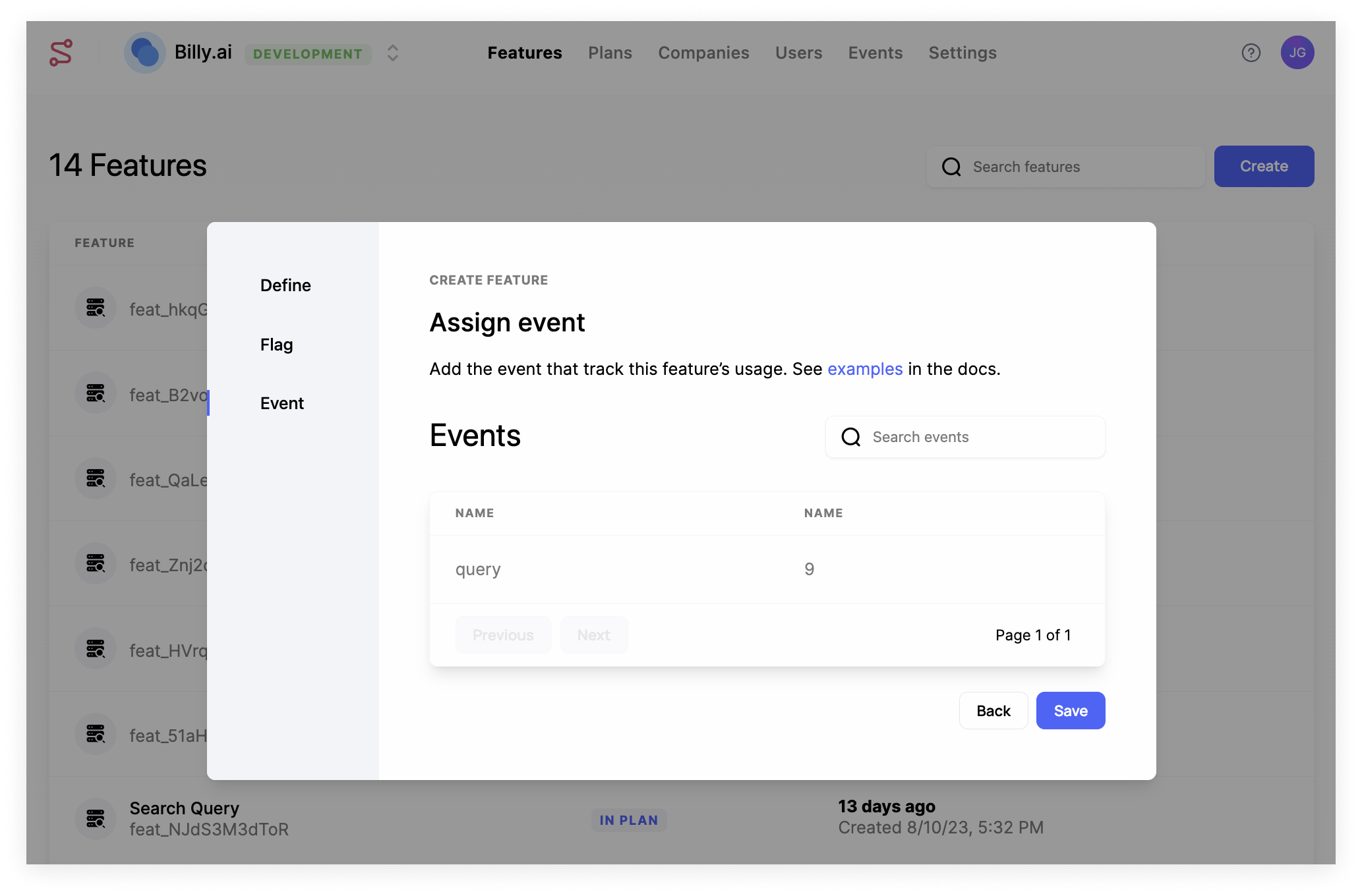Create feature 3