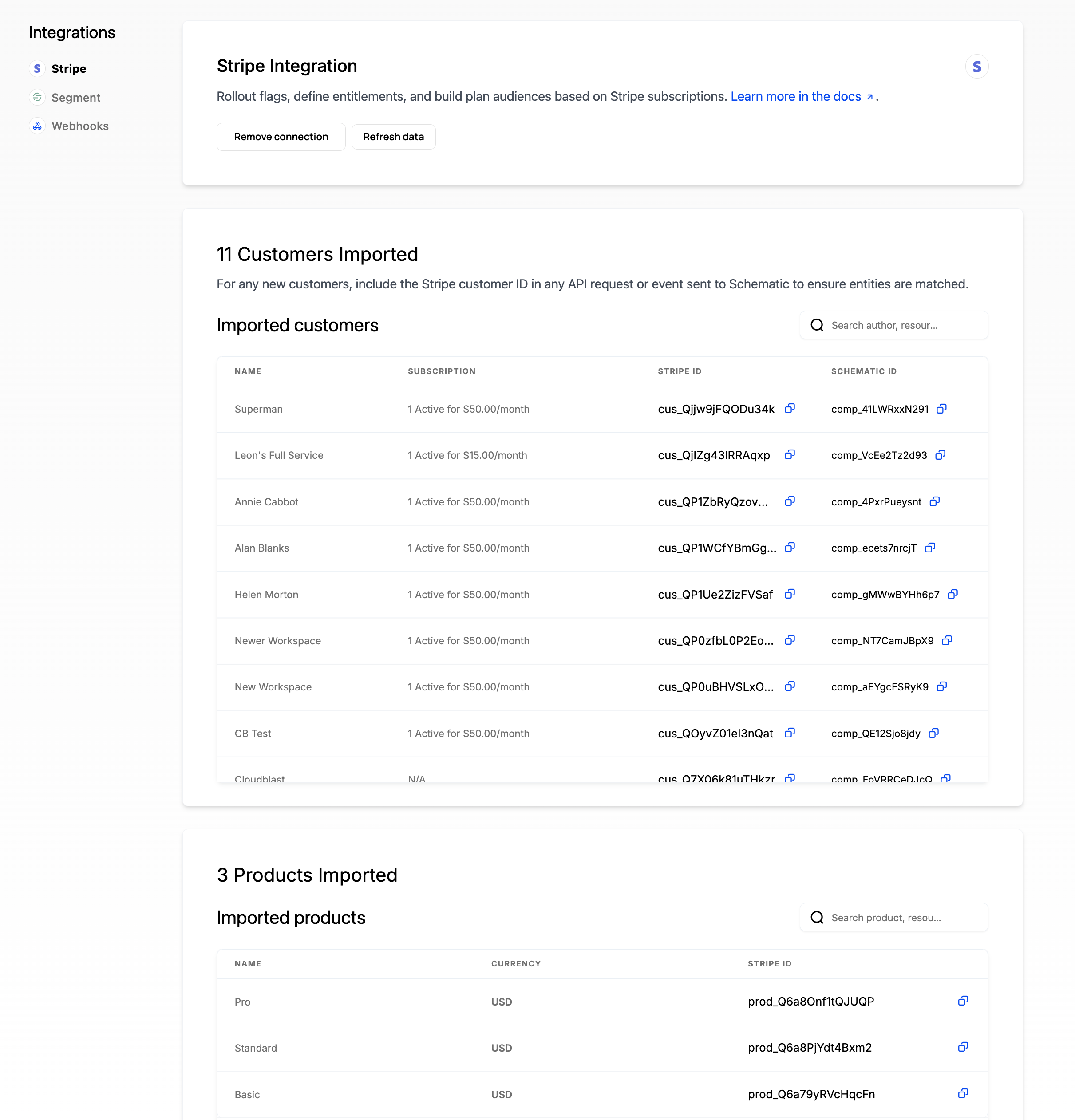Stripe Imported Products