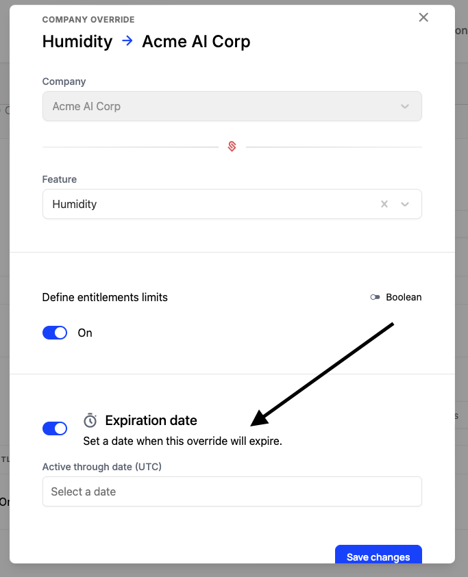 Time-limited override