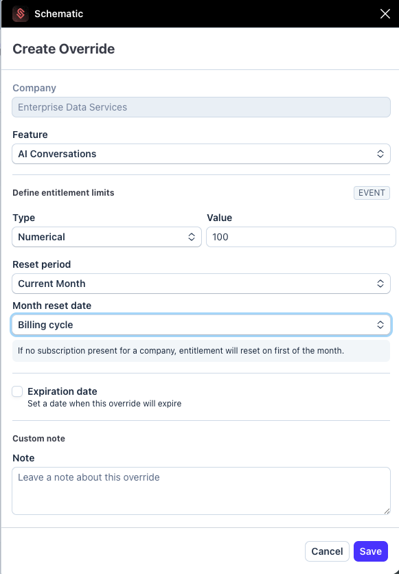 Stripe App Create Override