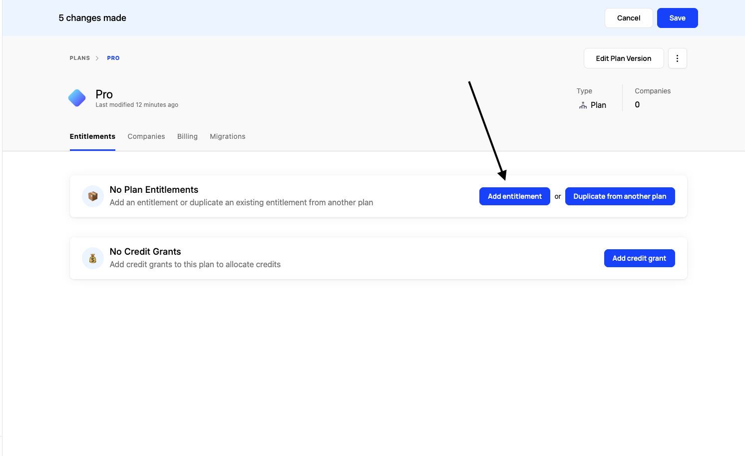 Schematic plan - add entitlements