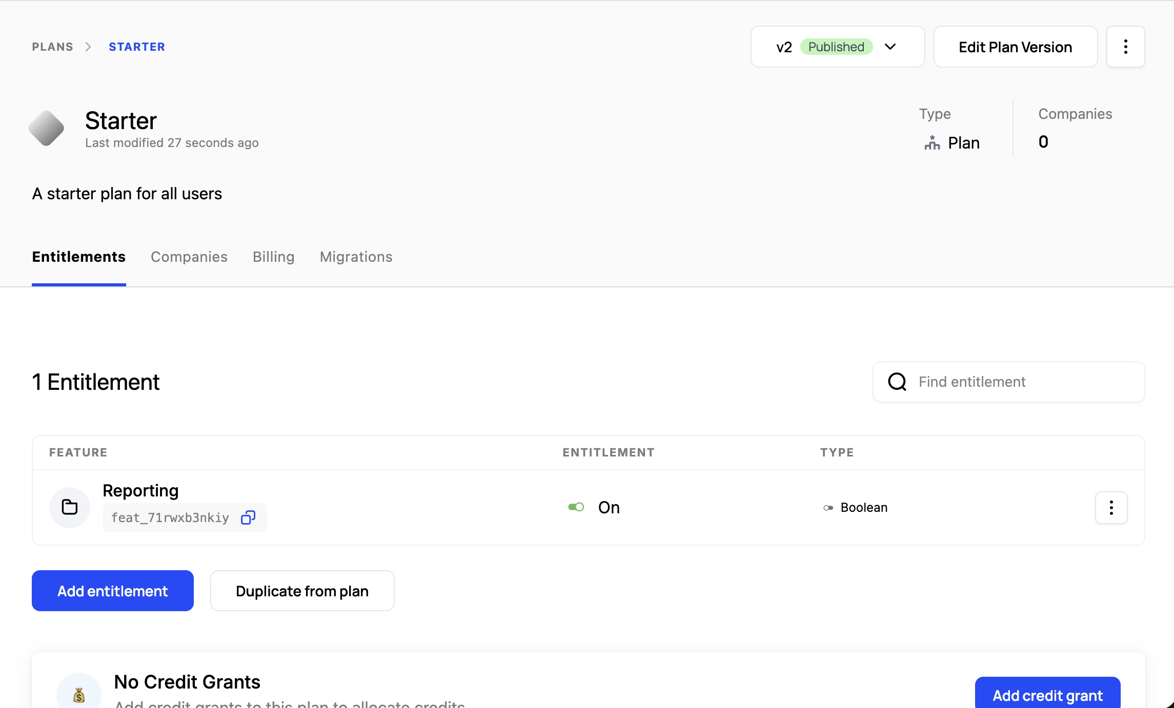 Starter Entitlements