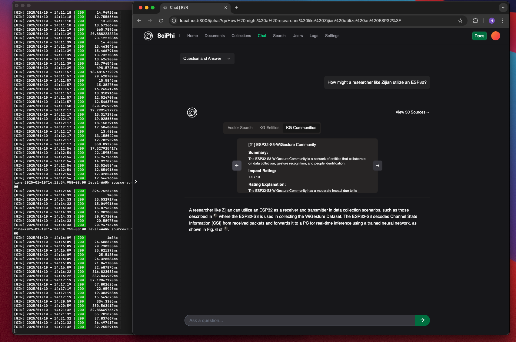 A RAG search that utilizes communities.