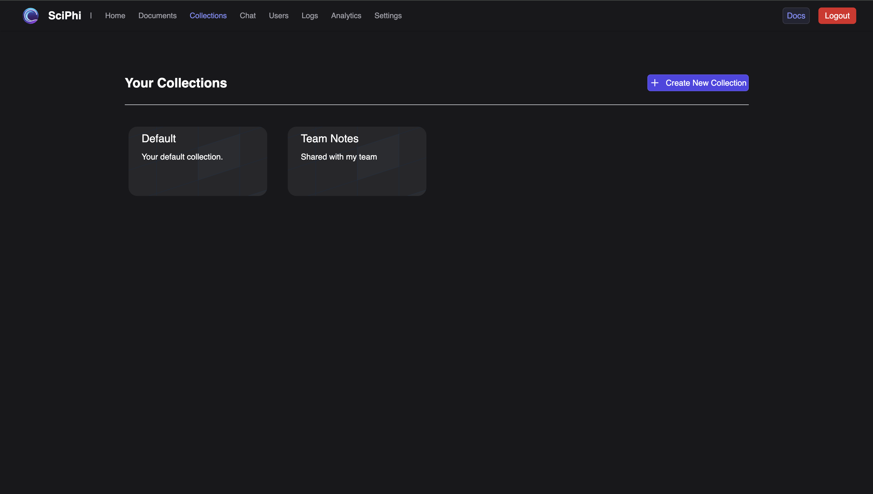 Collections Page