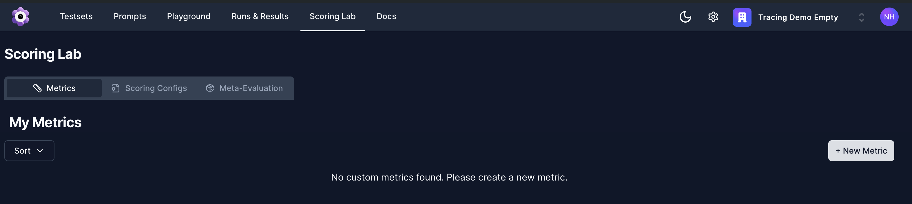 Adding a New Custom Metric in Scoring Lab