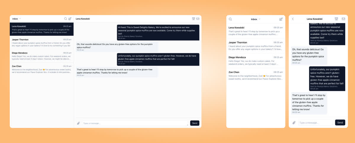 The inbox component