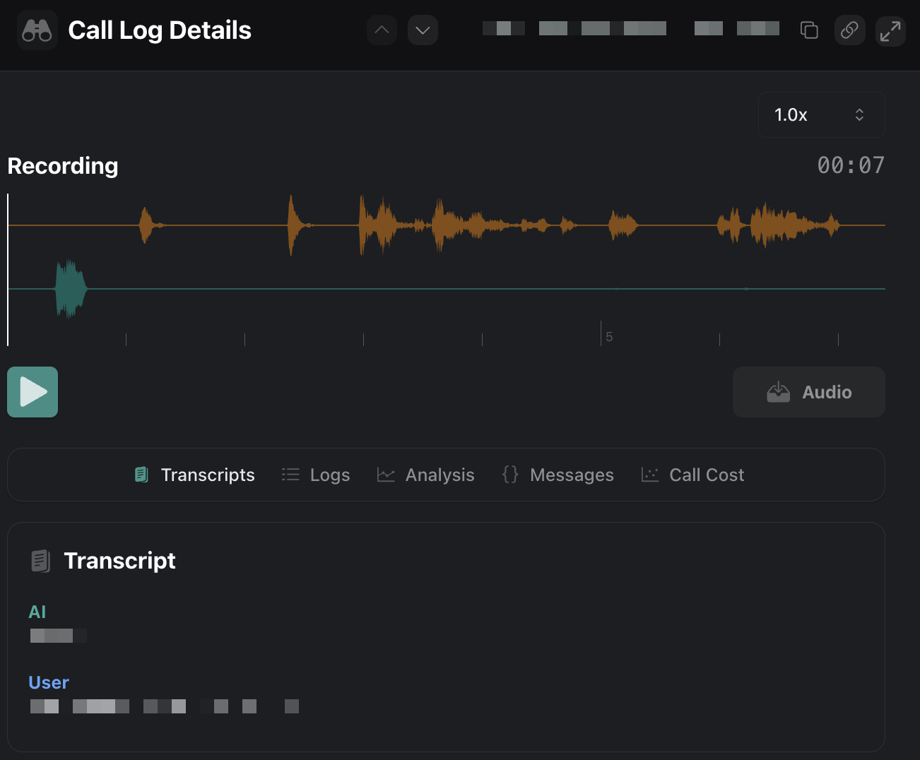 Call Artifact Recording