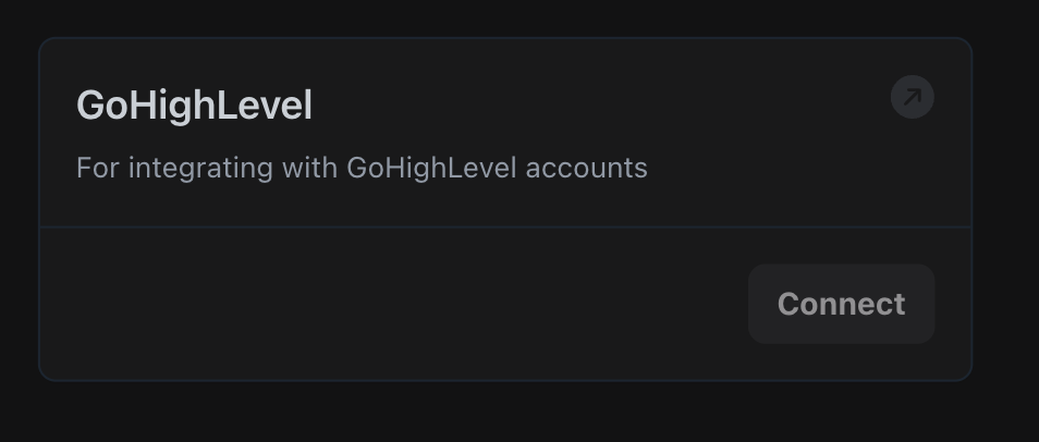 Connect GoHighLevel Account