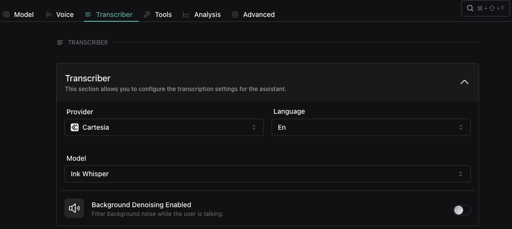 Cartesia Transcriber